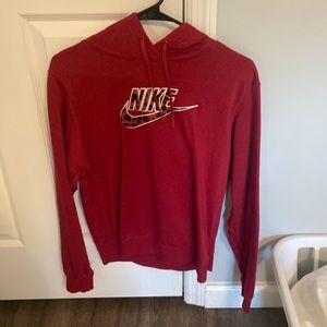 Red Print Nike Hoodie Size XS